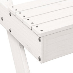 Berkfield Picnic Table White 105X134X75 Cm Solid Wood Pine - thumbnail 7