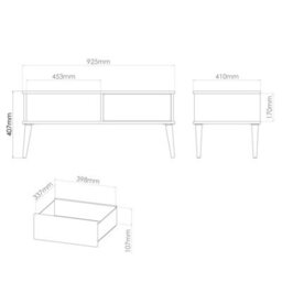 Seoul 1 Drawer Coffee Table In Bardolino Oak (Ready Assembled) - thumbnail 6
