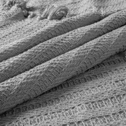 Nevni Decorative Rustic Cotton King Size Throw Blanket With Fringes For Sofa, Bed, Armchair, Couch Settee 225 X 250 Cm - Grey - thumbnail 6