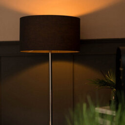 Valuelights Charles Chrome Floor Lamp With Charcoal Drum Shade - thumbnail 6