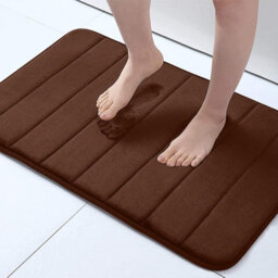 Luxury Memory Foam Bath Mat - Super Soft, Non-Slip & Absorbent, Brown (50 X 80 Cm)