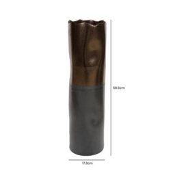 Vanity Living 56.5Cm Black And Gold Ceramic Vase, Large Decorative Vase For Living Room - thumbnail 3