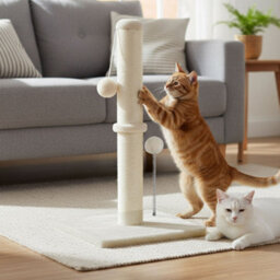 Skylos 54Cm Cat Scratching Post Natural Sisal Heavy Duty Scratcher Ball - thumbnail 1