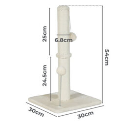 Skylos 54Cm Cat Scratching Post Natural Sisal Heavy Duty Scratcher Ball - thumbnail 4