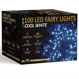 NETTA 100 Led 10M Fairy String Christmas Tree Lights Outdoor And Indoor Plug In - Cool White - thumbnail 1