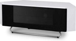 "Homeology Hampshire Corner-Friendly Gloss White With Black Beam-Thru Remote Friendly Door Up To 50"" Flat Screen Tv Cabinet" - thumbnail 6