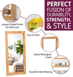 Hallowood Furniture Waverly Oak - Oak Framed Mirror (M1380-L) - thumbnail 2