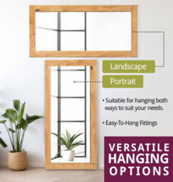 Hallowood Furniture Waverly Oak - Oak Framed Mirror (M1380-L) - thumbnail 5