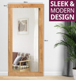 Hallowood Furniture Waverly Oak - Oak Framed Mirror (M1380-L) - thumbnail 3