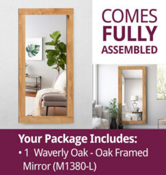 Hallowood Furniture Waverly Oak - Oak Framed Mirror (M1380-L) - thumbnail 7