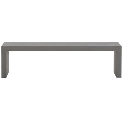 Beliani Garden Bench Taranto 150 Cm Concrete Grey - image 1