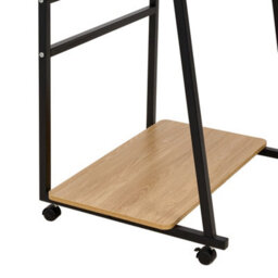Living And Home Original Wood Color Movable Three-Tier Computer Desk With Wheels 60Cm W X 50Cm D X 90Cm H - thumbnail 7