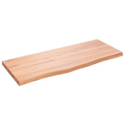 Berkfield Wall Shelf Light Brown 100X40X4 Cm Treated Solid Wood Oak - thumbnail 1