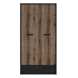 Heze Furniture Kassel Contemporary Style 2 Door Wardrobe With Drawer - thumbnail 4