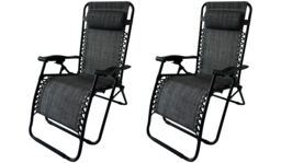 Bergama Grey Metal Gravity Chair, Pack Of 2 - thumbnail 2