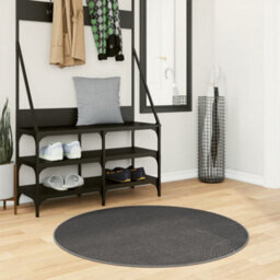 Berkfield Rug Iza Short Pile Scandinavian Look Anthracite Size  100 Cm - thumbnail 1