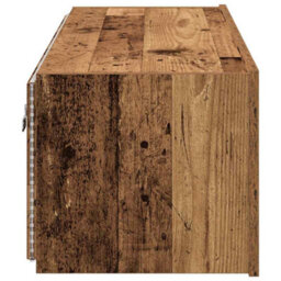 Berkfield Rustic Tv Wall Cabinet With Led Lights Old Wood 100X35X31 Cm - thumbnail 9
