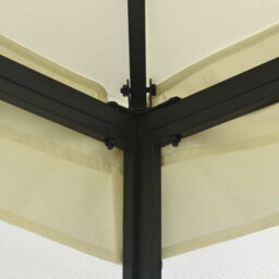 Berkfield Durable Gazebo With Nets 300X300X265 Cm Cream - thumbnail 4