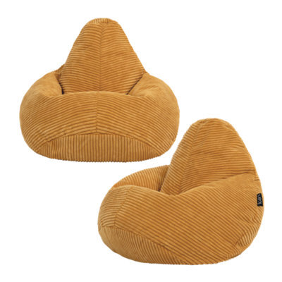 icon Dalton Kids Beanbag Corduroy Yellow Set Of 2 - image 1