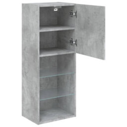 Berkfield Durable Tv Cabinet With Led Lights Concrete Grey 40.5X30X102 Cm - thumbnail 8