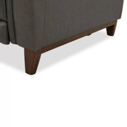 Aiden & Ivy Spencer 2 Seater Grey Leather Power Reclining Sofa Dual Recliners, Power Headrests, Solid Wood Legs, Modern Comfort - thumbnail 6