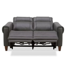 Aiden & Ivy Spencer 2 Seater Grey Leather Power Reclining Sofa Dual Recliners, Power Headrests, Solid Wood Legs, Modern Comfort - thumbnail 5