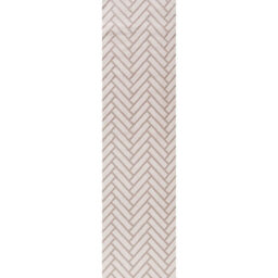 The Rugs Loft Beige And Ivory Herringbone Living Room Area Rug And Runners Soft Pile - thumbnail 9