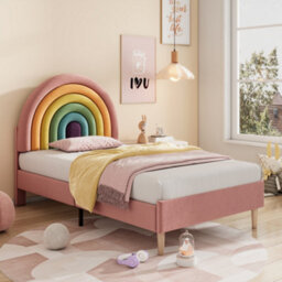 Matteo Chic Upholstered Bed 90X190 With Adjustable Headboard And Wooden Slat Support, Pink Velvet