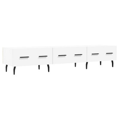 Berkfield Sturdy Tv Cabinet White 150X36X30 Cm Engineered Wood - image 1
