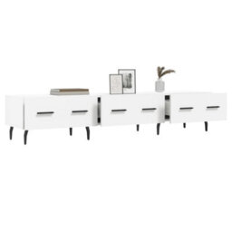Berkfield Sturdy Tv Cabinet White 150X36X30 Cm Engineered Wood - thumbnail 4