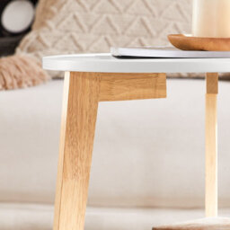 Sobuy Fbt75-W, Set Of 2 Nesting Tables Round Coffee Tables For Living Room, White - thumbnail 6