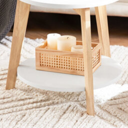 Sobuy Fbt75-W, Set Of 2 Nesting Tables Round Coffee Tables For Living Room, White - thumbnail 8