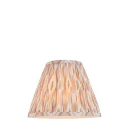 Loops 25Cm Handcrafted Tapered Cylinder Lamp Shade With Elegant Ikat Print Fabric