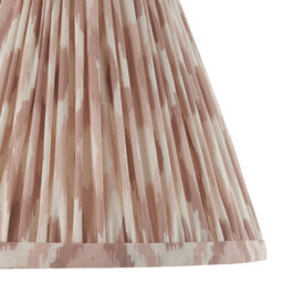 Loops 25Cm Handcrafted Tapered Cylinder Lamp Shade With Elegant Ikat Print Fabric - thumbnail 3