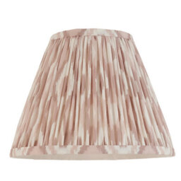 Loops 25Cm Handcrafted Tapered Cylinder Lamp Shade With Elegant Ikat Print Fabric - thumbnail 5
