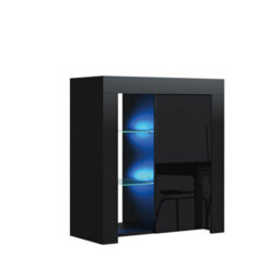 Sideboard Serene 83Cm - Black With Gloss Doors - thumbnail 7