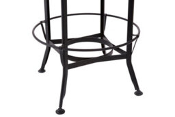 Orsina Durable Ash Walnut And Black Metal Bar Table, Durable Round Table For Livingroom, Functional Wooden Table - thumbnail 2