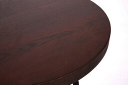 Orsina Durable Ash Walnut And Black Metal Bar Table, Durable Round Table For Livingroom, Functional Wooden Table - thumbnail 4