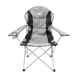 Milestone Camping Deluxe Outdoor Folding Chair - Grey - thumbnail 2