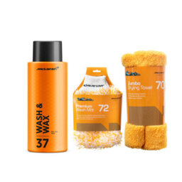 Mclaren Wash & Wax 500Ml + Microfibre Wash Mitt +  Jumbo Drying Towel - thumbnail 1