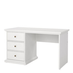Furniture To Go Paris 3 Drawer Desk In Matt White - thumbnail 3