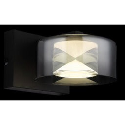 Luminosa Lighting Luminosa Belinda Integrated Led Wall Lamp Matt Black Smoke Glass Shade Led 4000K - thumbnail 4