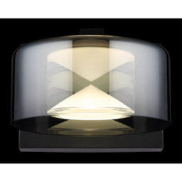 Luminosa Lighting Luminosa Belinda Integrated Led Wall Lamp Matt Black Smoke Glass Shade Led 4000K - thumbnail 5