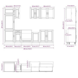 Berkfield 8 Piece Kitchen Cabinet Set Kalmar Artisan Oak Engineered Wood - thumbnail 8
