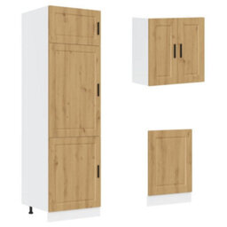 Berkfield 8 Piece Kitchen Cabinet Set Kalmar Artisan Oak Engineered Wood - thumbnail 5