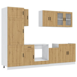 Berkfield 8 Piece Kitchen Cabinet Set Kalmar Artisan Oak Engineered Wood - thumbnail 2