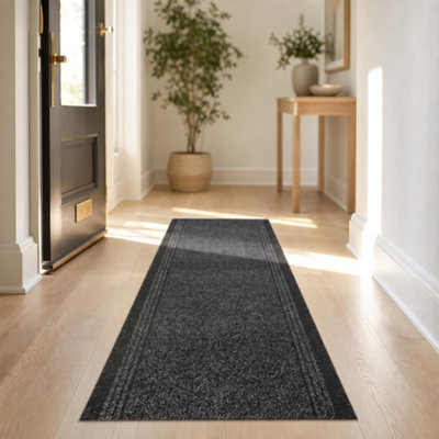 "Bravich Charcoal Grey Hallway Runner 66 X 152Cm (2'2"" X 5')" - image 1