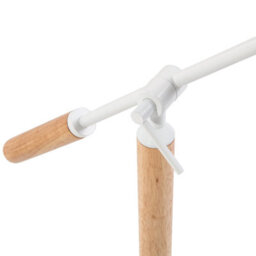 Beliani Table Lamp White Metal 50Cm - Crane Arm Adjustable Shade, Ash Wood Accent - thumbnail 9