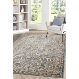 Melrose Traditional Medallion Grey Design Living Indoor Xx-Large Area Rug 240/340Cm