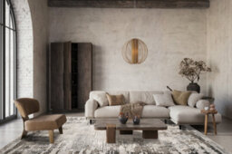 Mayfair Living Room Area Rug Metallic Sheen Contemporary Modern Croc Design - Grey 160Cm X 230Cm - thumbnail 3